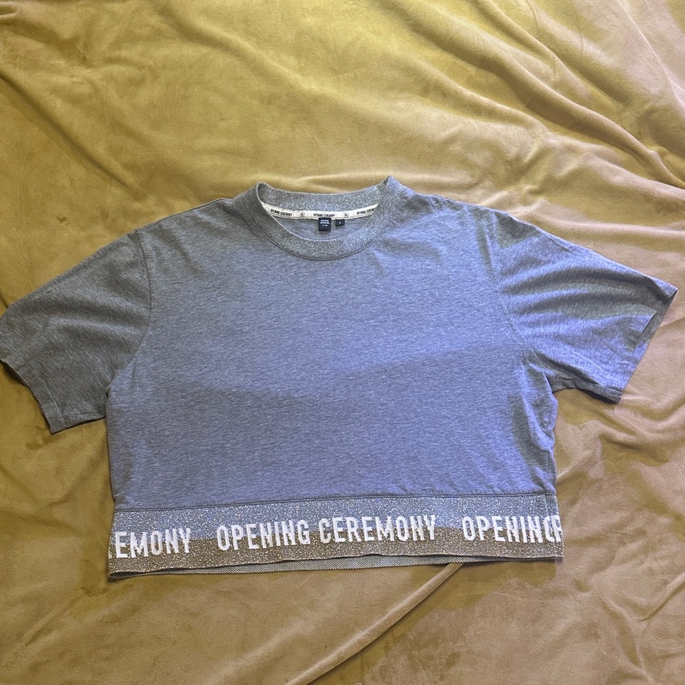 Opening Ceremony Heather Gray Crop Top